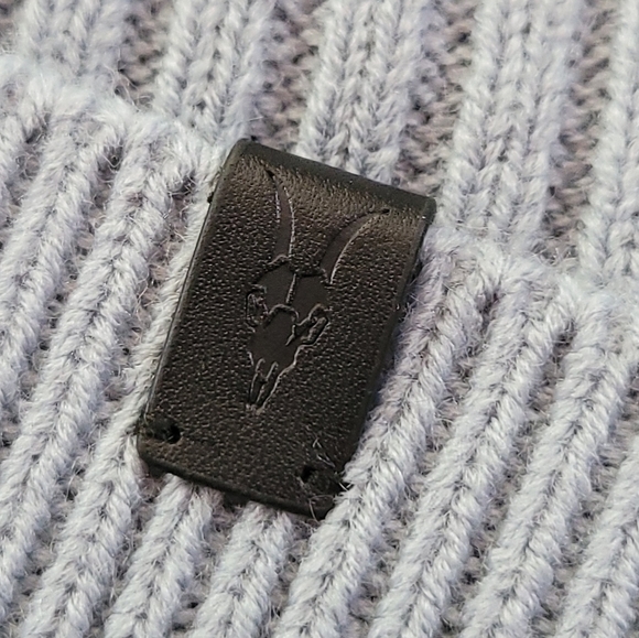 All Saints Rib Mixed Beanie Blue - Picture 2 of 4